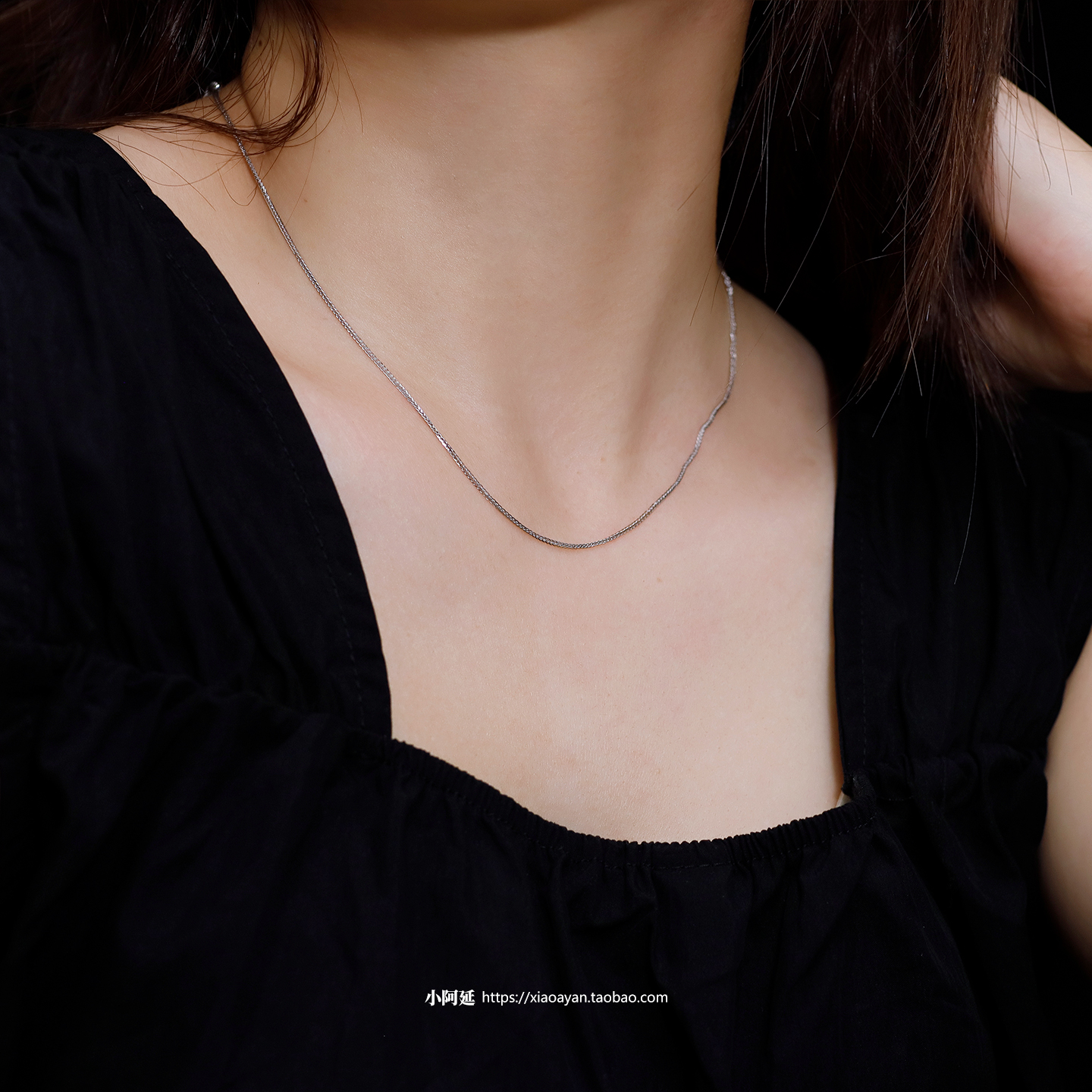 S925纯银项链女肖邦链可搭吊坠