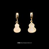 可掰活扣白贝吊坠可拆卸项坠福禄葫芦diy项链挂坠简约百搭单坠