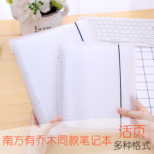 A4B5透明活页本30 26 20孔绑带笔记本记事手账本南方有乔木同款