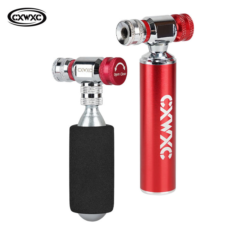 CXWXC二氧化碳CO2气瓶充气头自行车美法嘴快速充气瓶气筒补胎工具