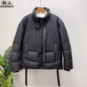 2023冬季新款羽绒服男士拉链立领保暖外套青年时尚帅气白鸭绒上衣