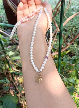 天然淡水珍珠黄水晶狐狸手串上岸手链项链