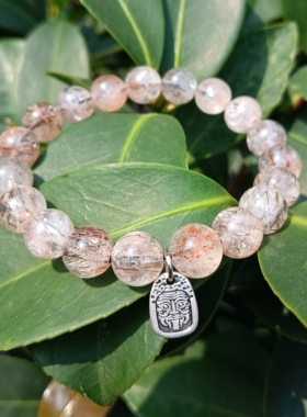 天然10mm黑金超七水晶扎基拉姆手链招财财运男女款手串