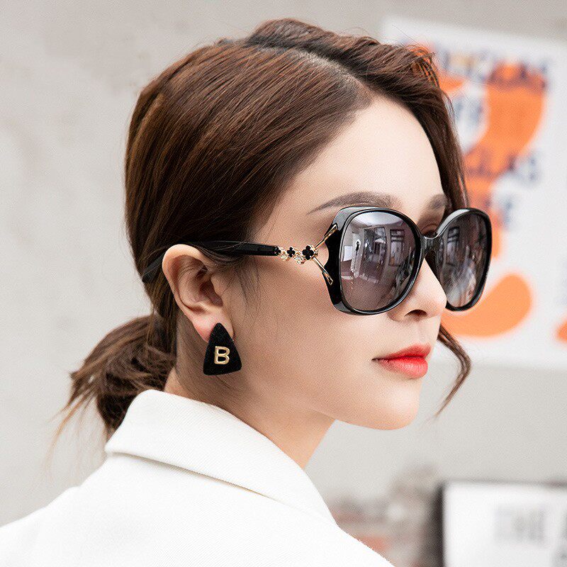 太阳眼镜女士防紫外线高级感防晒墨镜大框圆脸偏光专业开车驾驶镜