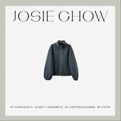JOSIE JC2150183 女北欧极简百搭宽松羊毛短外套 CHOW 廓形