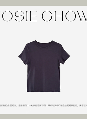JOSIE CHOW【五彩缤纷】夏季新款纯色圆领T恤短袖上衣女JC850598