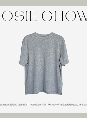 JOSIE CHOW【纯色之恋】春夏新款亚麻短袖上衣宽松短款t恤R712183