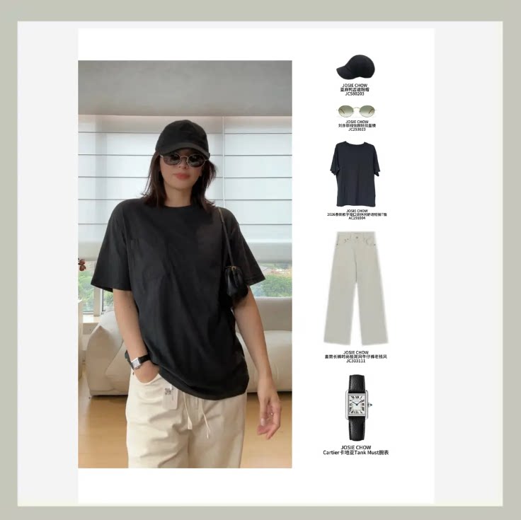 JOSIE CHOW【棉麻】2026春新款字母口袋休闲舒适短袖T恤AC291004