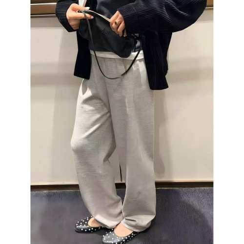 JOSIE CHOW【高端进口羊毛】舒适抽绳高级感显瘦裤子女JC633086