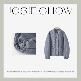 JC313211 翻领保暖纯色百搭夹克休闲宽松外套