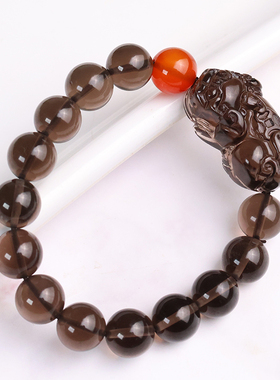 冰种黑曜石貔貅招财保平安