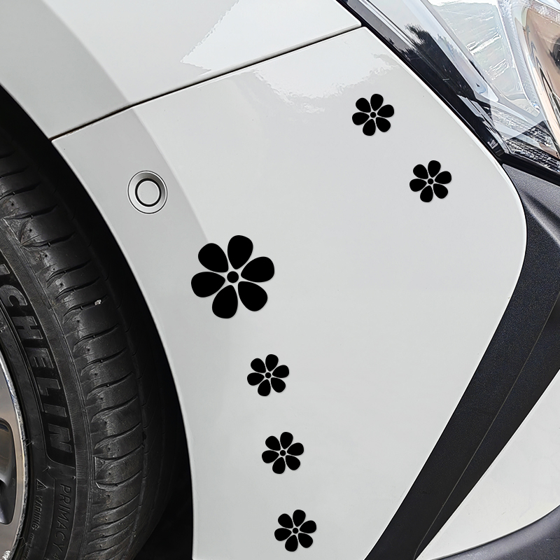 汽车贴花遮挡划痕贴纸个性创意保险杠车身小刮痕遮盖防水花瓣车贴