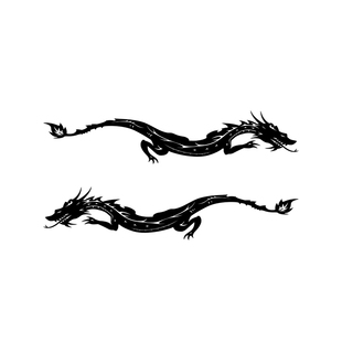 汽车引擎盖车贴龙图腾车贴火焰飞龙车身个性创意划痕遮挡装饰贴纸