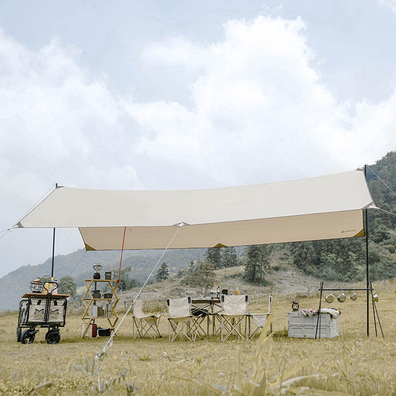 夏诺多吉露营户外八角防晒涂银天幕超大帐篷野餐休闲多人遮阳棚