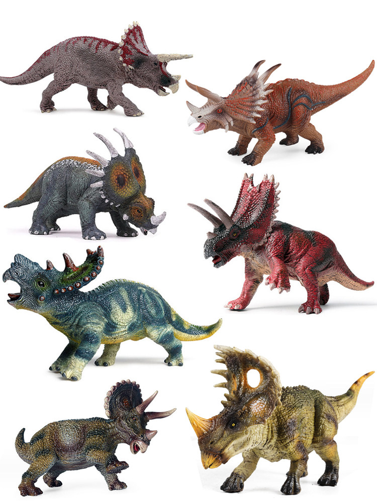 CERATOSAURID 공룡 트리케라톱스 PENTACERATOPS 가시 방패 CERATOPS PACHYRHINOSAURUS PVC 시뮬레이션 모델 장식품 소년 장난감