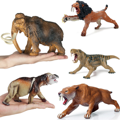 剑齿虎玩具史前巨兽猛犸象丽齿兽