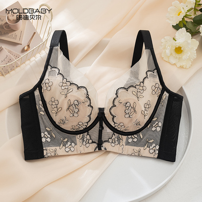 超薄调整型内衣女高侧比大胸显小