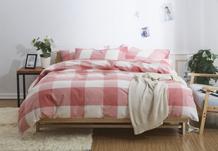 四件套全纯棉1.8m米床上用品床单被套被罩简约双人欧式 美式 水洗棉