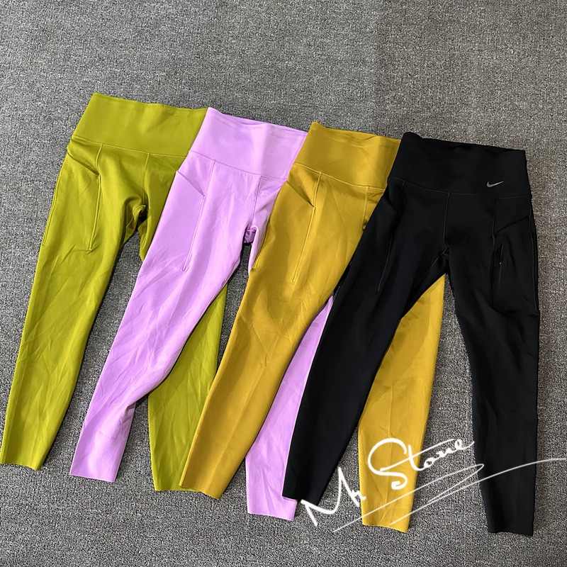 NIKE耐克 女子速干高强度训练中腰紧身跑步9分长裤DQ5695-010