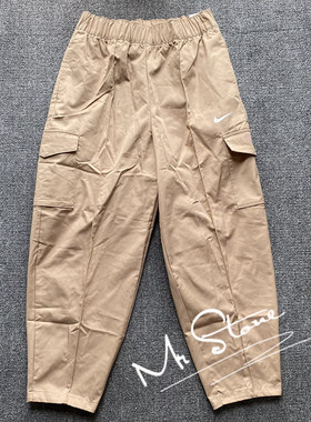 NIKE/耐克 女子大口袋宽松休闲锥形运动工装裤九分裤DD5984-200
