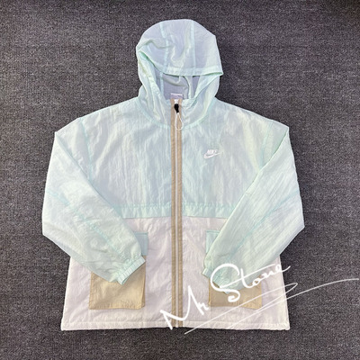 耐克女子连帽梭织防风运动外套