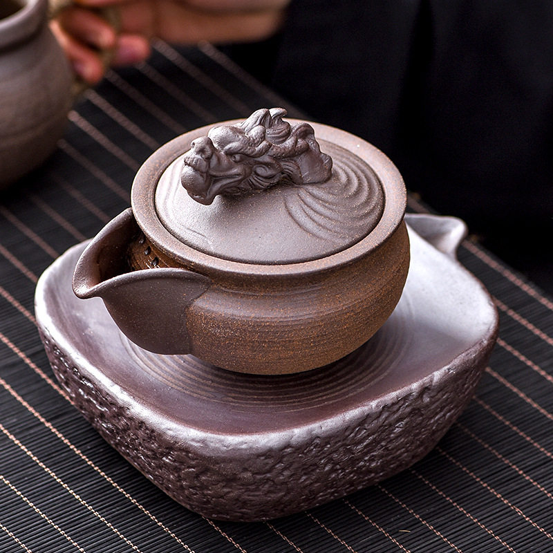 粗陶原矿手抓壶茶壶陶瓷宝瓶壶手工柴烧复古大号盖碗泡茶杯分茶器,餐饮具,茶壶,淘宝优惠券,粉丝福利购,淘宝优惠卷