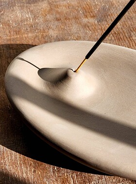 Incense burner现代简约水泥香插线香盘家居摆件香炉上香家用