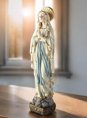 跨境精品手工彩绘38cm高宗教人物路德树脂摆件教堂用品家居精品
