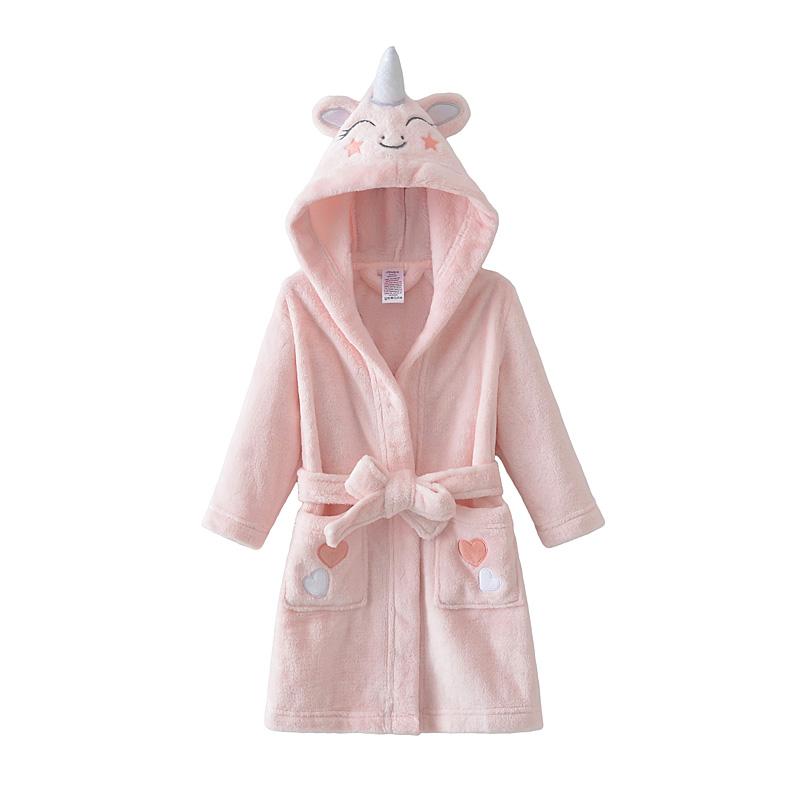 原单法兰绒浴袍可爱卡通睡衣
