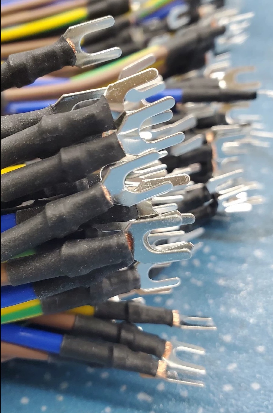 LED显示屏专用三芯电源跳线国标3*2.5RVV电缆线U型头成品多种长度