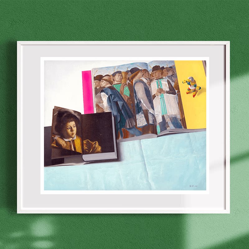 张健  卡拉瓦乔的少年 原作者授权限量盖章版画 送礼装饰版画