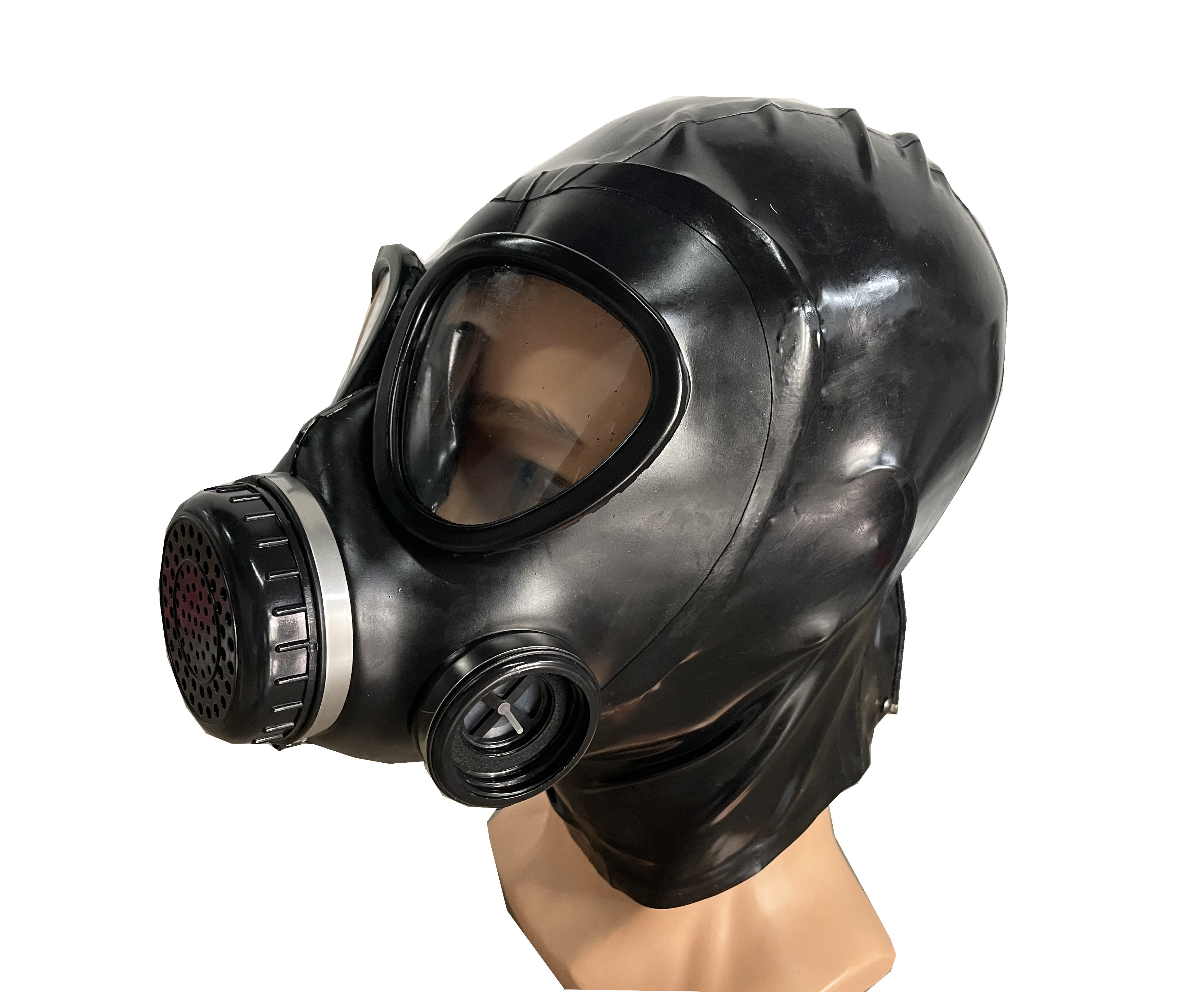 【素依】乳胶头套 防毒面具 全包乳胶防毒面具 呼吸cos头套