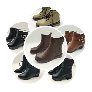 不计成本英伦风真皮短靴女冬季 断码 马丁靴系带机车靴 清货