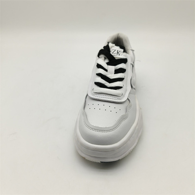 35码真皮休闲板鞋女白色厚底增高小白鞋松糕鞋夏季百搭运动鞋