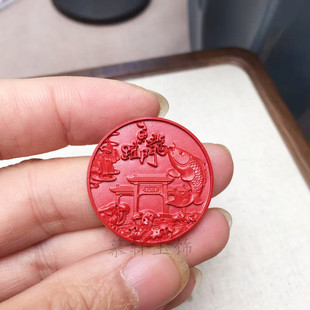 高含量朱砂鲤鱼跃龙门吊坠红砂金榜题名挂机项链毛衣链挂饰礼物