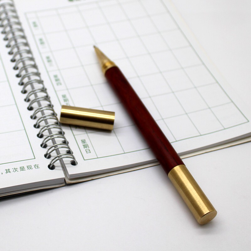 红木创意签字笔商务中性笔学生