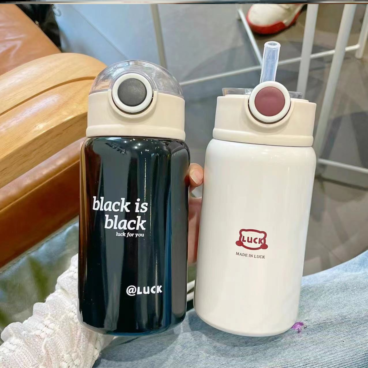 保温杯宝宝儿童专用1到3岁结婚一对成人红色2026新款25年吸管学生