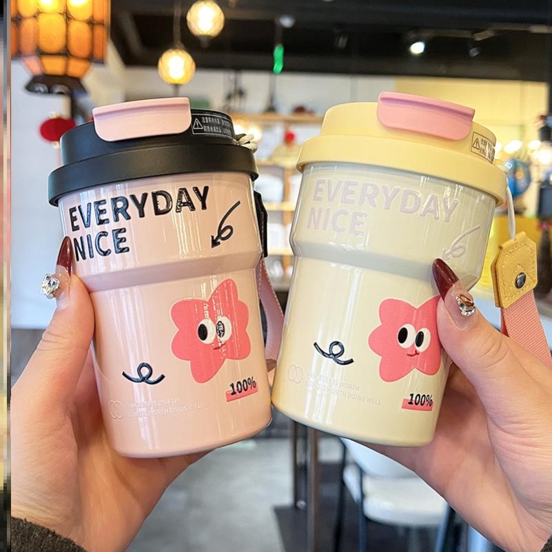 保温杯热销榜家用商用不锈钢吸管运动女生男生结婚一对红色户外