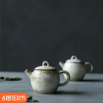 景德镇手作厚重粉引小泡茶壶