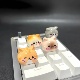 可爱卡通猫咪头美甲打字辅助器工位diy饰品创意动物键帽diy键盘贴