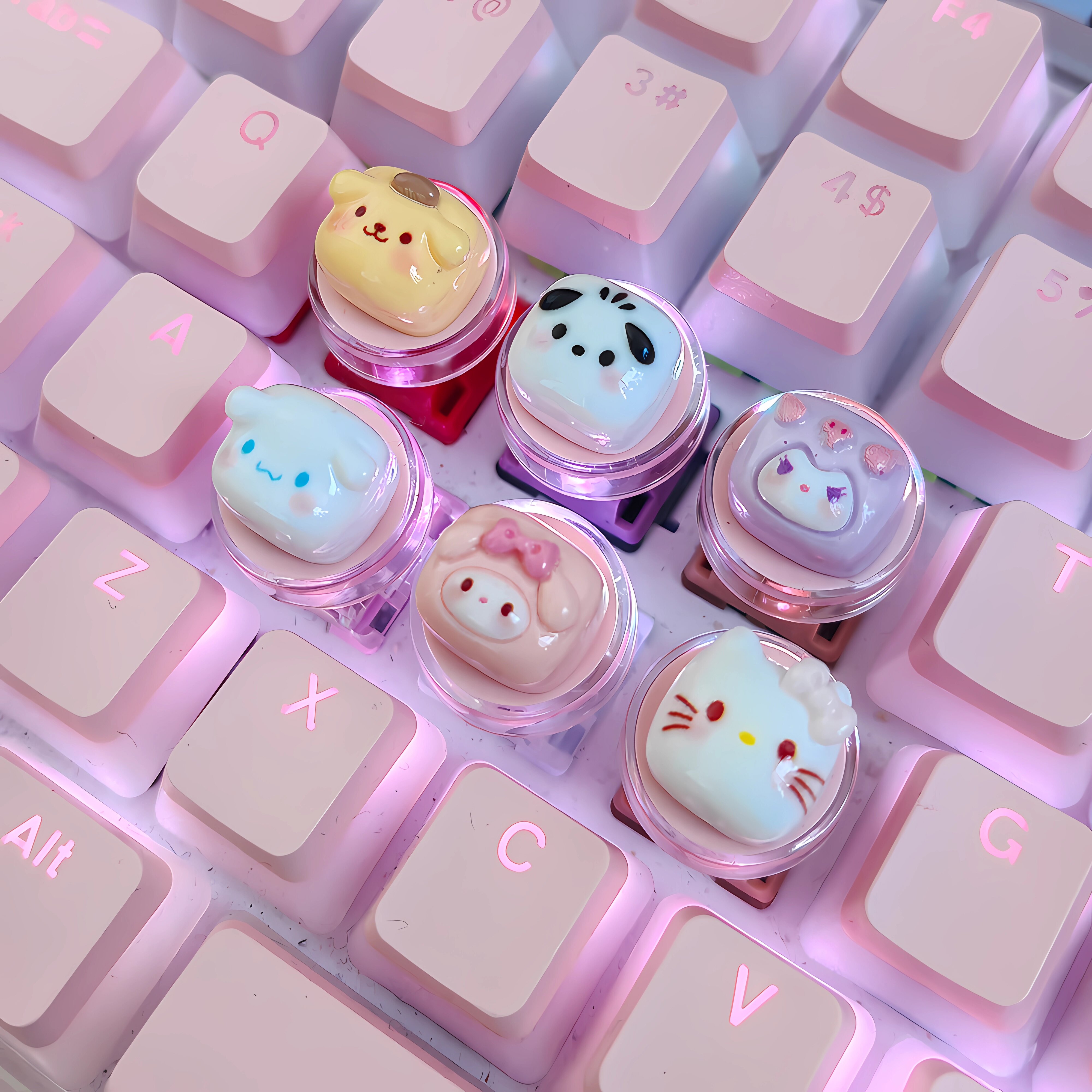 按键键盘装饰美甲增高键凸起diy三丽鸥方向键打字打游戏神器辅助