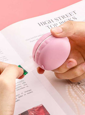 3M Scotch思高隐形胶带切割器甜甜圈马卡龙造型胶台切纸条MACARON