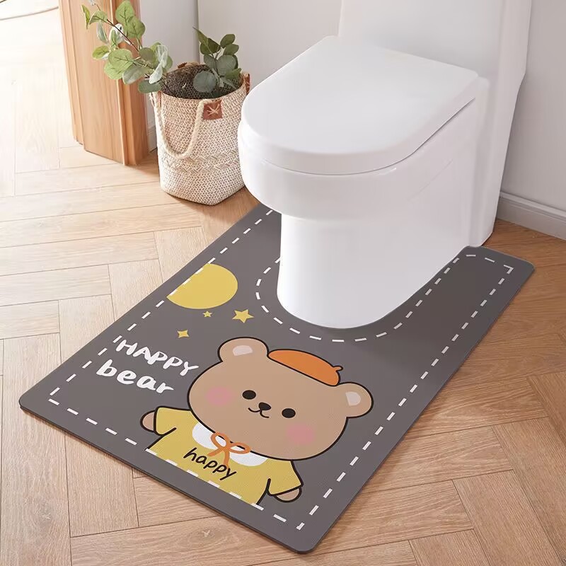 馬桶u型地墊衛生間硅藻泥防濺尿