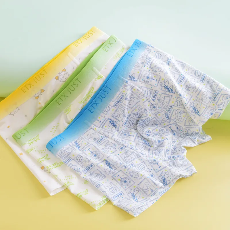 3条装ETX  JUST莫代尔儿童内裤棉男童内裤大童男孩儿童宝宝平角