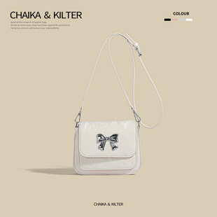 CHAIKAKILTER2025春夏新款 手机包小方包 小众百搭蝴蝶结包包女时尚