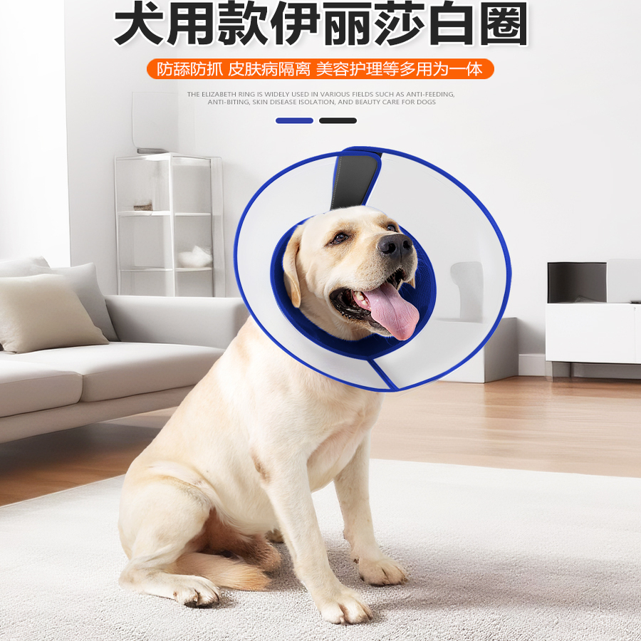 狗伊丽莎白圈防咬防舔宠物脖圈绝育恢复加长防水新款项圈猫耻辱圈
