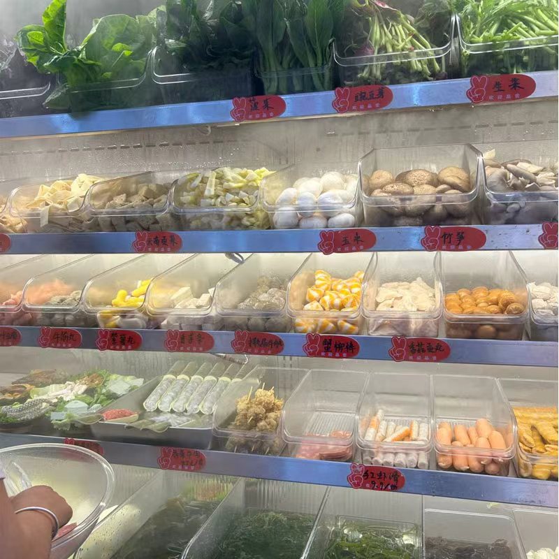 无边框极简亚克力盒子冰箱冷冻厨房收纳盒保鲜水果蔬菜展示窄边盒