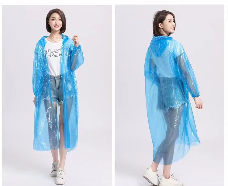 非一次性透明雨衣加厚透明雨衣EVA长款成人款便携景区漂流雨衣