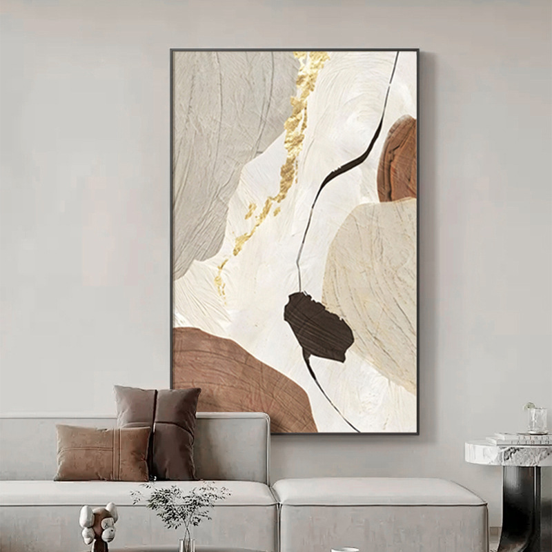 奶油风客厅装饰画极简抽象轻奢风沙发背景墙壁画走廊过道玄关挂画