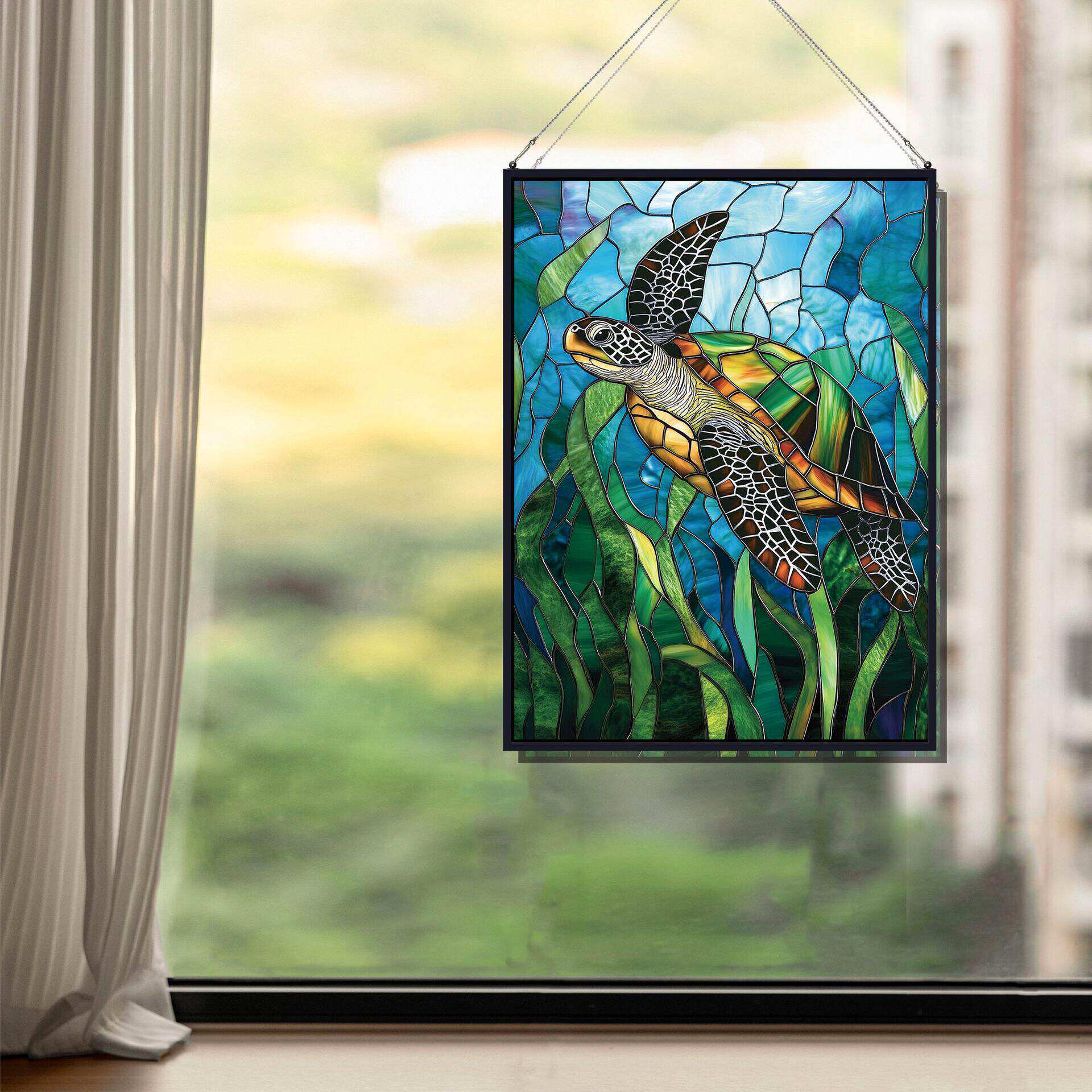 厂家直供铁框玻璃彩绘家居装饰挂画客厅书房窗台挂饰